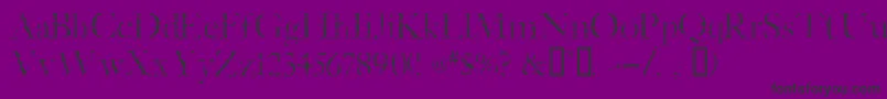 Etched-Schriftart – Schwarze Schriften auf violettem Hintergrund