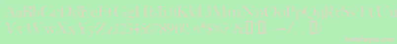 Etched Font – Pink Fonts on Green Background