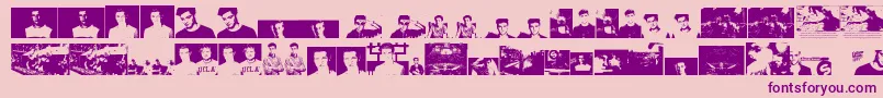 Themartingarrixfont Font – Purple Fonts on Pink Background