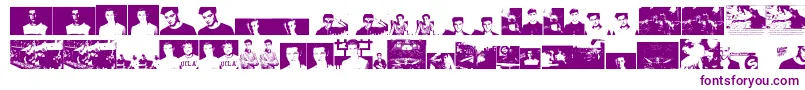 Themartingarrixfont-fontti – violetit fontit valkoisella taustalla