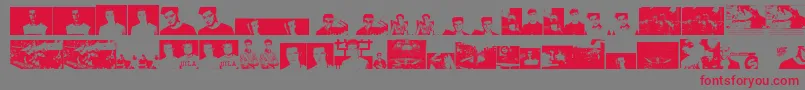 Themartingarrixfont-Schriftart – Rote Schriften auf grauem Hintergrund