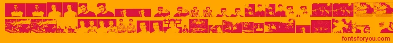 Themartingarrixfont Font – Red Fonts on Orange Background