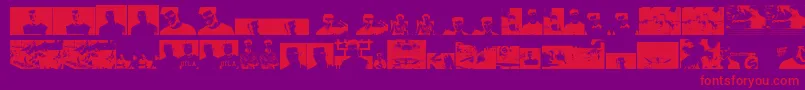 Themartingarrixfont Font – Red Fonts on Purple Background