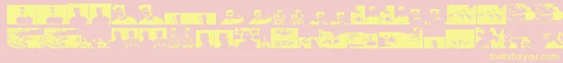 Themartingarrixfont Font – Yellow Fonts on Pink Background