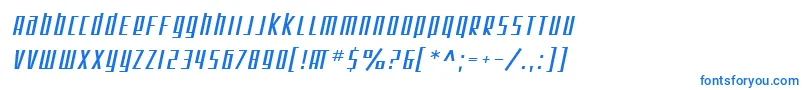 Шрифт SfSquareRootOblique – синие шрифты