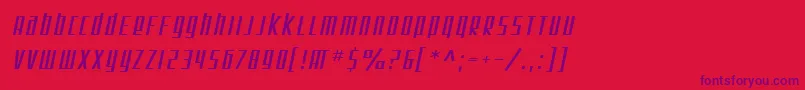 SfSquareRootOblique Font – Purple Fonts on Red Background