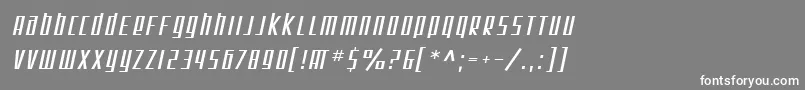 SfSquareRootOblique Font – White Fonts on Gray Background