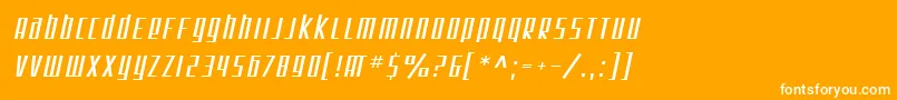 SfSquareRootOblique Font – White Fonts on Orange Background