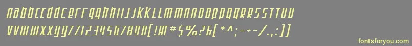 SfSquareRootOblique Font – Yellow Fonts on Gray Background