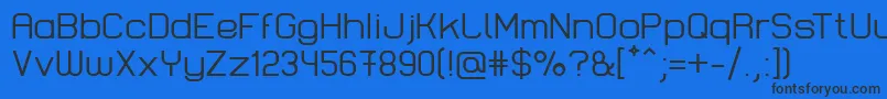 Fonte LastwaerkRegular – fontes pretas em um fundo azul