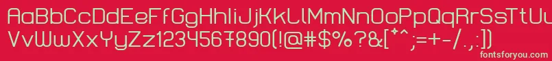 フォントLastwaerkRegular – 赤い背景に緑の文字