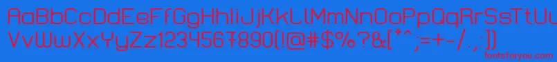 LastwaerkRegular Font – Red Fonts on Blue Background