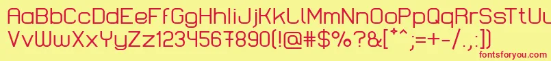 LastwaerkRegular Font – Red Fonts on Yellow Background