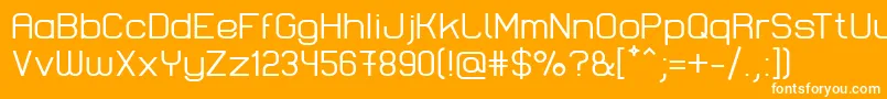 フォントLastwaerkRegular – オレンジの背景に白い文字