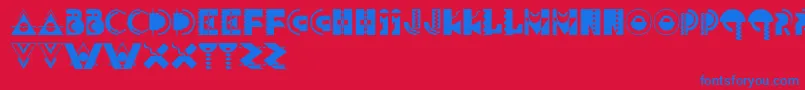 Carnivale Font – Blue Fonts on Red Background