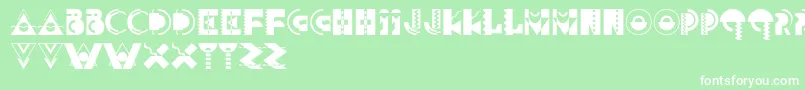 Carnivale Font – White Fonts on Green Background