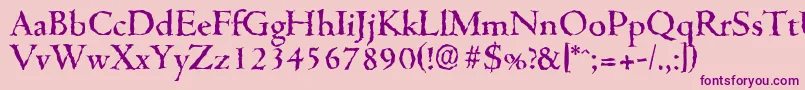 CambridgerandomMediumRegular Font – Purple Fonts on Pink Background