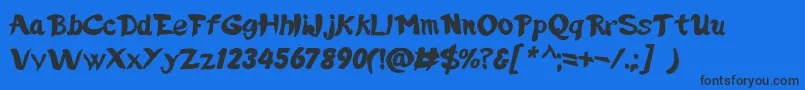 UnAmericanoAParigi Font – Black Fonts on Blue Background