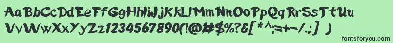 UnAmericanoAParigi Font – Black Fonts on Green Background