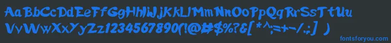 UnAmericanoAParigi Font – Blue Fonts on Black Background