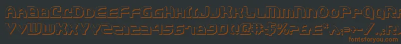JannisariesShadow Font – Brown Fonts on Black Background