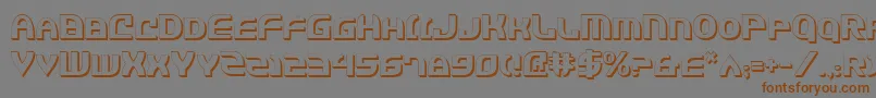 JannisariesShadow Font – Brown Fonts on Gray Background