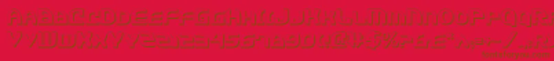 Fonte JannisariesShadow – fontes marrons em um fundo vermelho
