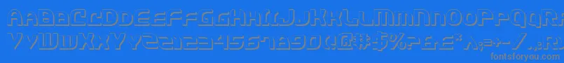 JannisariesShadow Font – Gray Fonts on Blue Background