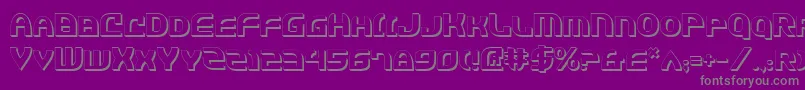 JannisariesShadow-Schriftart – Graue Schriften auf violettem Hintergrund