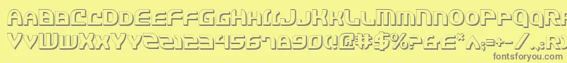 JannisariesShadow Font – Gray Fonts on Yellow Background