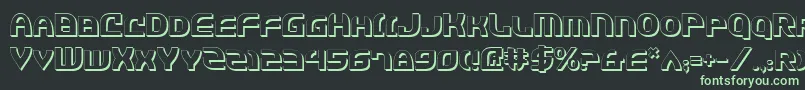 JannisariesShadow Font – Green Fonts on Black Background