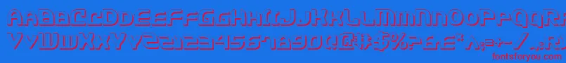 JannisariesShadow Font – Red Fonts on Blue Background