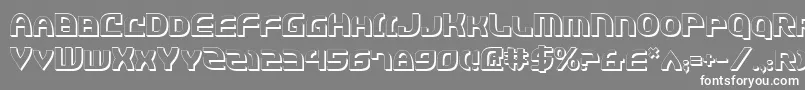 JannisariesShadow-fontti – valkoiset fontit harmaalla taustalla