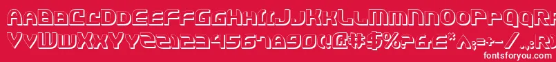 JannisariesShadow Font – White Fonts on Red Background