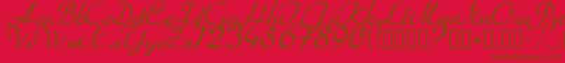 Heather ffy Font – Brown Fonts on Red Background