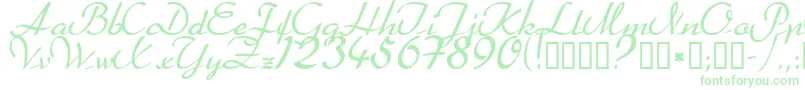 Heather ffy Font – Green Fonts on White Background