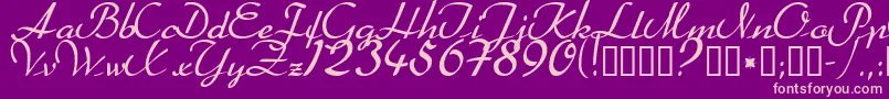 Heather ffy Font – Pink Fonts on Purple Background