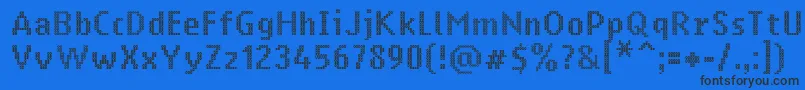 Ringmatrix Font – Black Fonts on Blue Background