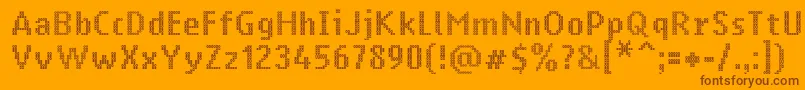 Ringmatrix Font – Brown Fonts on Orange Background