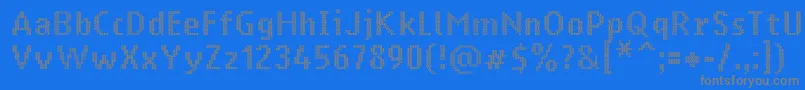 Ringmatrix Font – Gray Fonts on Blue Background