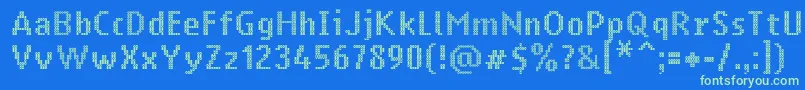 Ringmatrix Font – Green Fonts on Blue Background