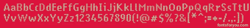 Ringmatrix Font – Green Fonts on Red Background