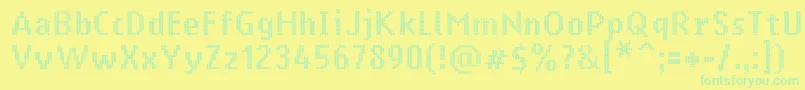 Ringmatrix Font – Green Fonts on Yellow Background