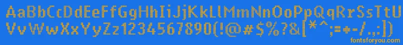 Ringmatrix Font – Orange Fonts on Blue Background