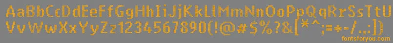 Ringmatrix Font – Orange Fonts on Gray Background