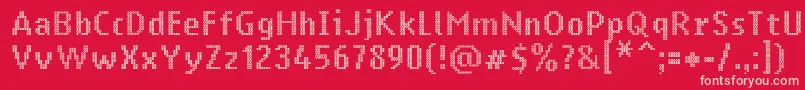 Ringmatrix Font – Pink Fonts on Red Background