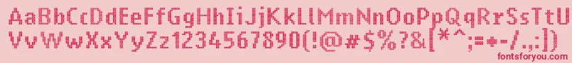 Ringmatrix Font – Red Fonts on Pink Background