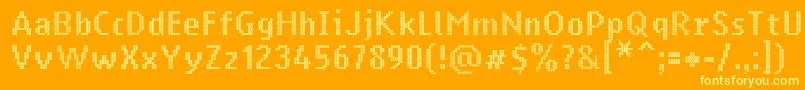 fuente Ringmatrix – Fuentes Amarillas Sobre Fondo Naranja