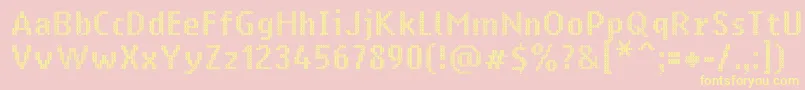 Ringmatrix Font – Yellow Fonts on Pink Background