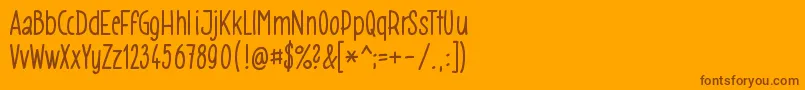 Шрифт Gomezb009 – коричневые шрифты на оранжевом фоне